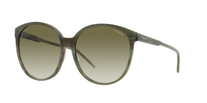 Sunglasses Vogue VO 5509S (30728E) color verde effetto corno shape pantos lenses trasparente sfumato verde