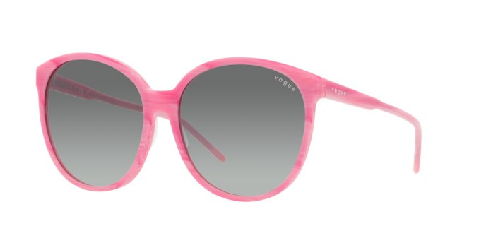 Occhiali da sole Vogue VO 5509S (307811) colore rosa effetto corno forma pantos lenti grigio sfumato