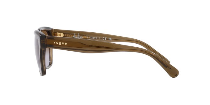Sonnenbrillen Vogue VO 5512S (304768) farbe transparent dark khaki form rechteckig gläser violetto sfumato marrone