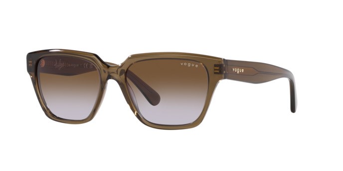 Sonnenbrillen Vogue VO 5512S (304768) farbe transparent dark khaki form rechteckig gläser violetto sfumato marrone