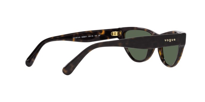 Sonnenbrillen Vogue VO 5513S (W65671) farbe havana scuro form cat-eye gläser verde scuro