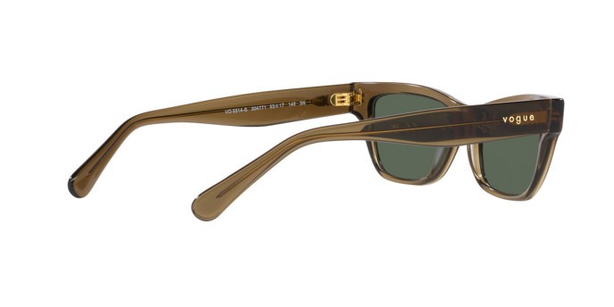 Sonnenbrillen Vogue VO 5514S (304771) farbe transparent dark khaki form quadratisch gläser verde scuro