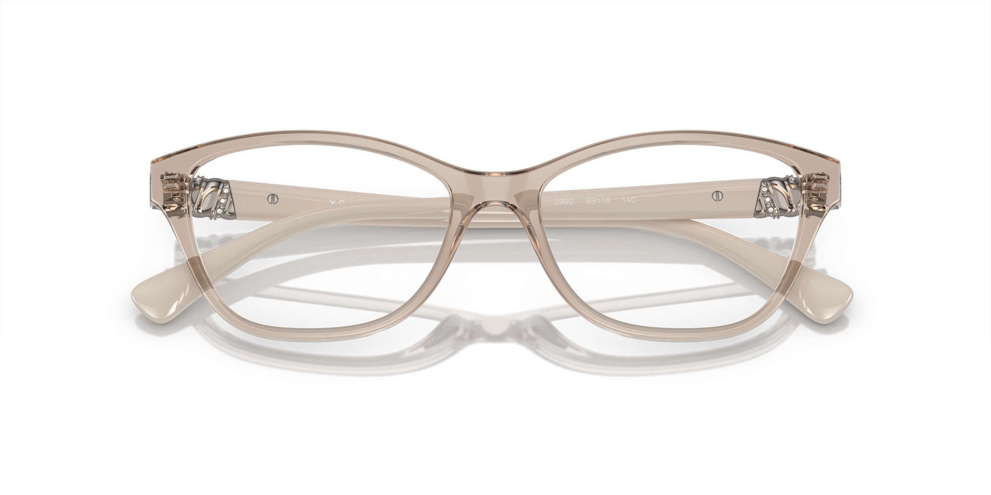 Eyeglasses Vogue VO 5516B (2990) color marrone chiaro trasparente shape square lenses lente demo