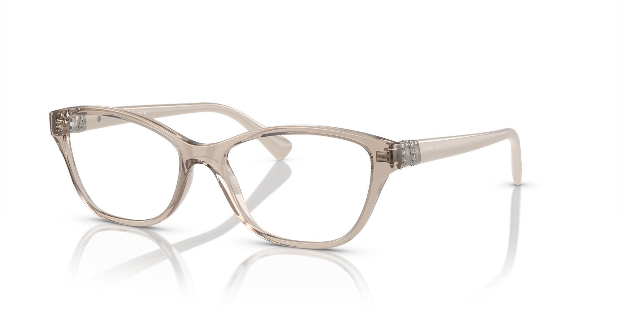 Eyeglasses Vogue VO 5516B (2990) color marrone chiaro trasparente shape square lenses lente demo