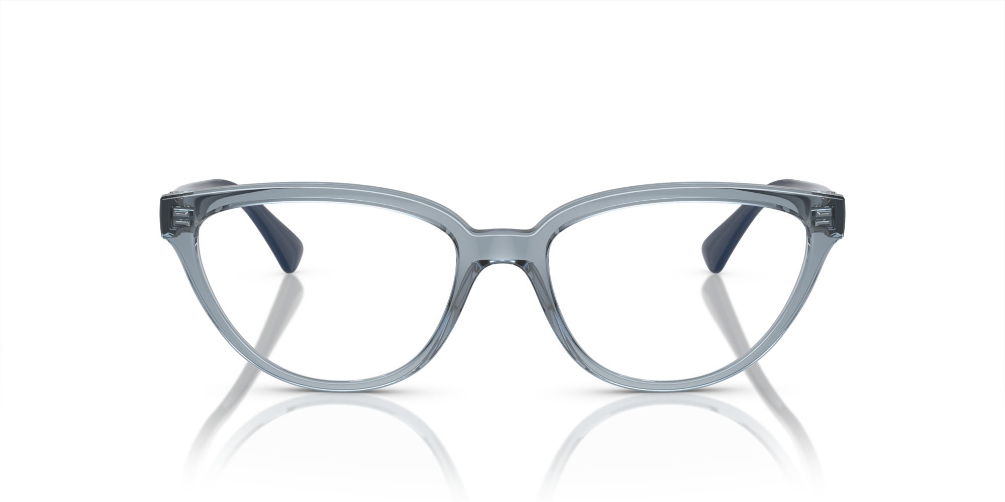 Eyeglasses Vogue VO 5517B (2966) color azzurro trasparente shape cat eye lenses lente demo
