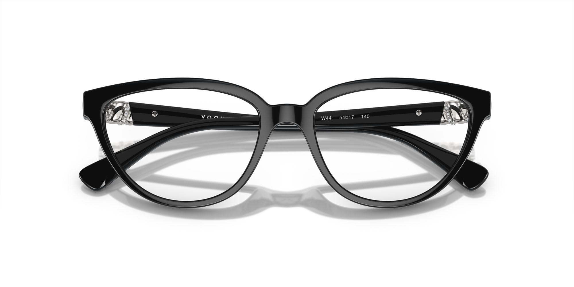 Occhiali da vista Vogue VO 5517B (W44) colore nero forma cat eye lenti lente demo