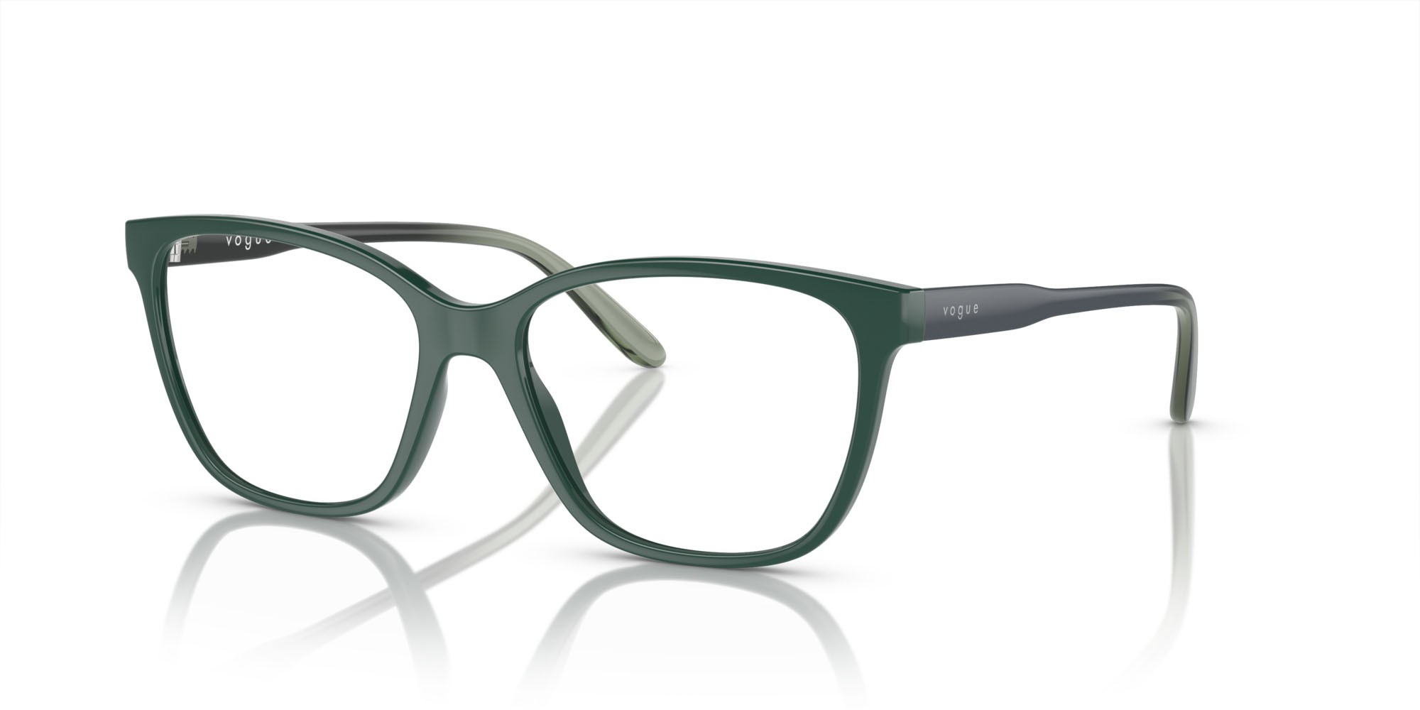 Eyeglasses Vogue VO 5518 (3050) color verde scuro full shape square lenses lente demo