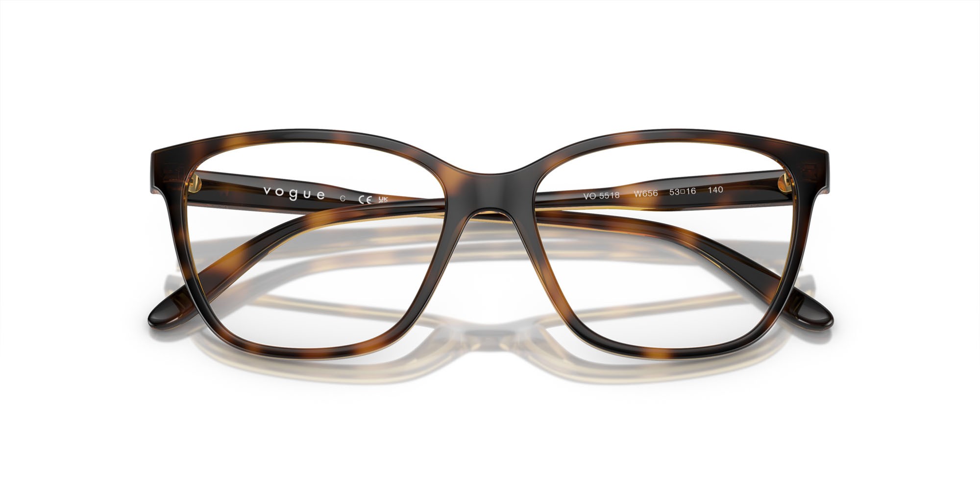 Eyeglasses Vogue VO 5518 (W656) color havana scuro shape square lenses lente demo