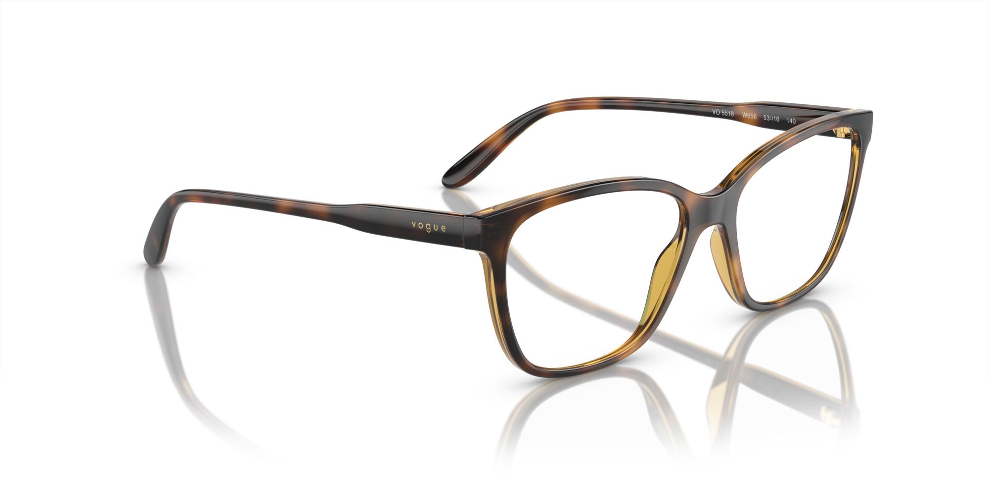 Eyeglasses Vogue VO 5518 (W656) color havana scuro shape square lenses lente demo