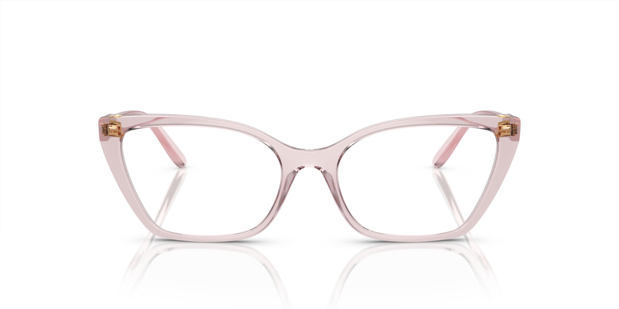 Eyeglasses Vogue VO 5519 (2942) color rosa trasparente shape cat eye lenses lente demo