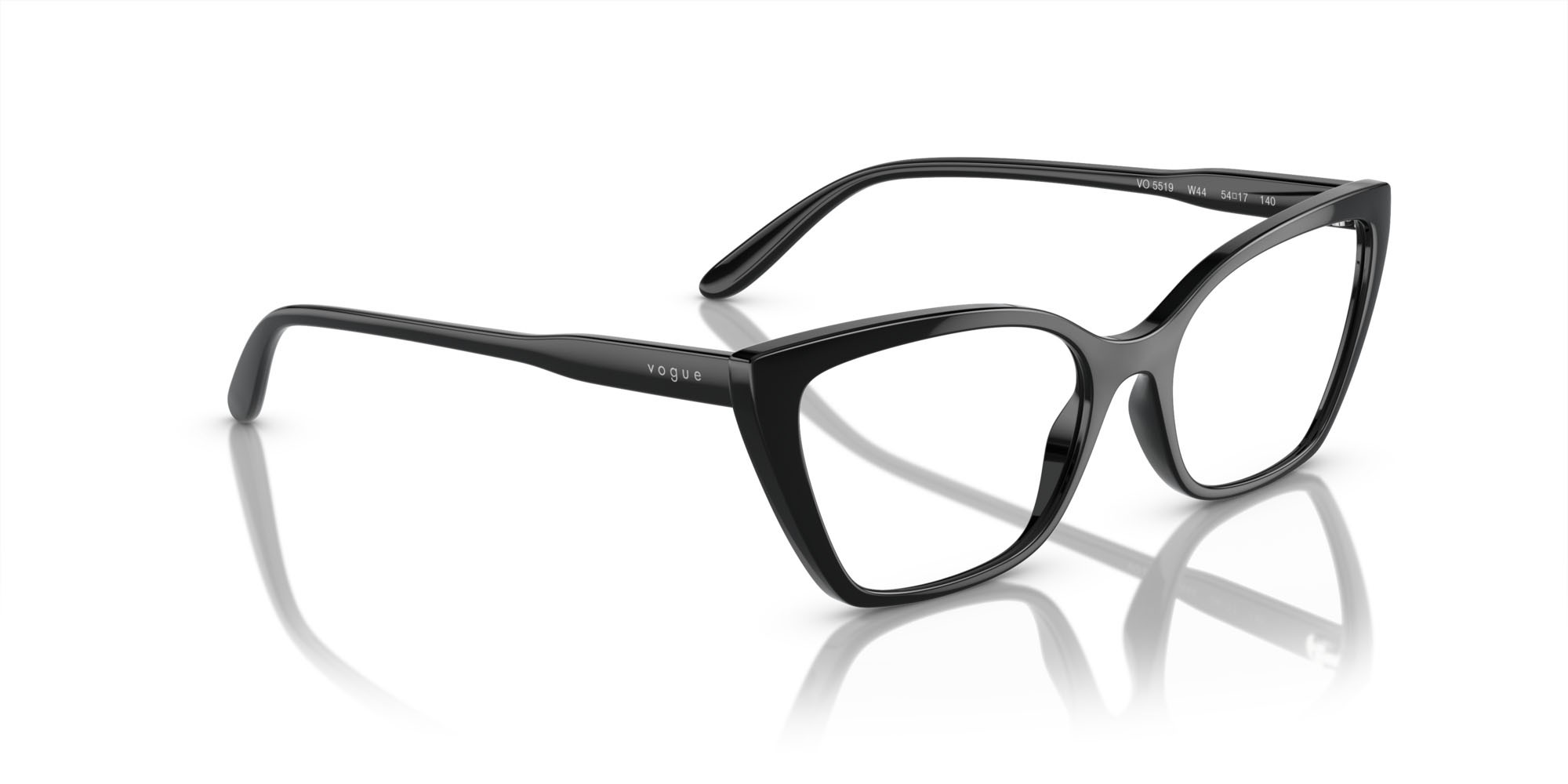 Eyeglasses Vogue VO 5519 (W44) color nero shape cat eye lenses lente demo