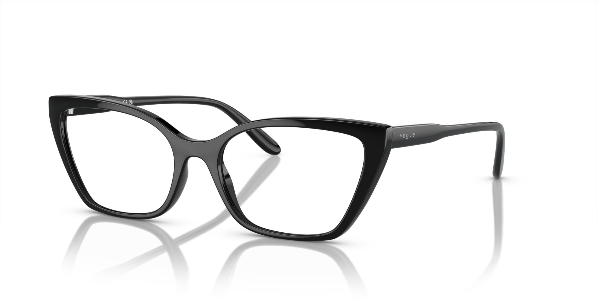 Eyeglasses Vogue VO 5519 (W44) color nero shape cat eye lenses lente demo