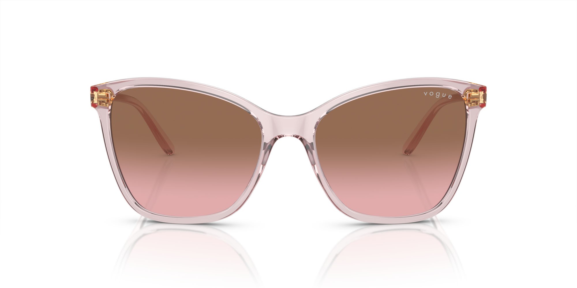 Occhiali da sole Vogue VO 5520S (294214) colore rosa trasparente forma farfalla lenti rosa sfumato marrone