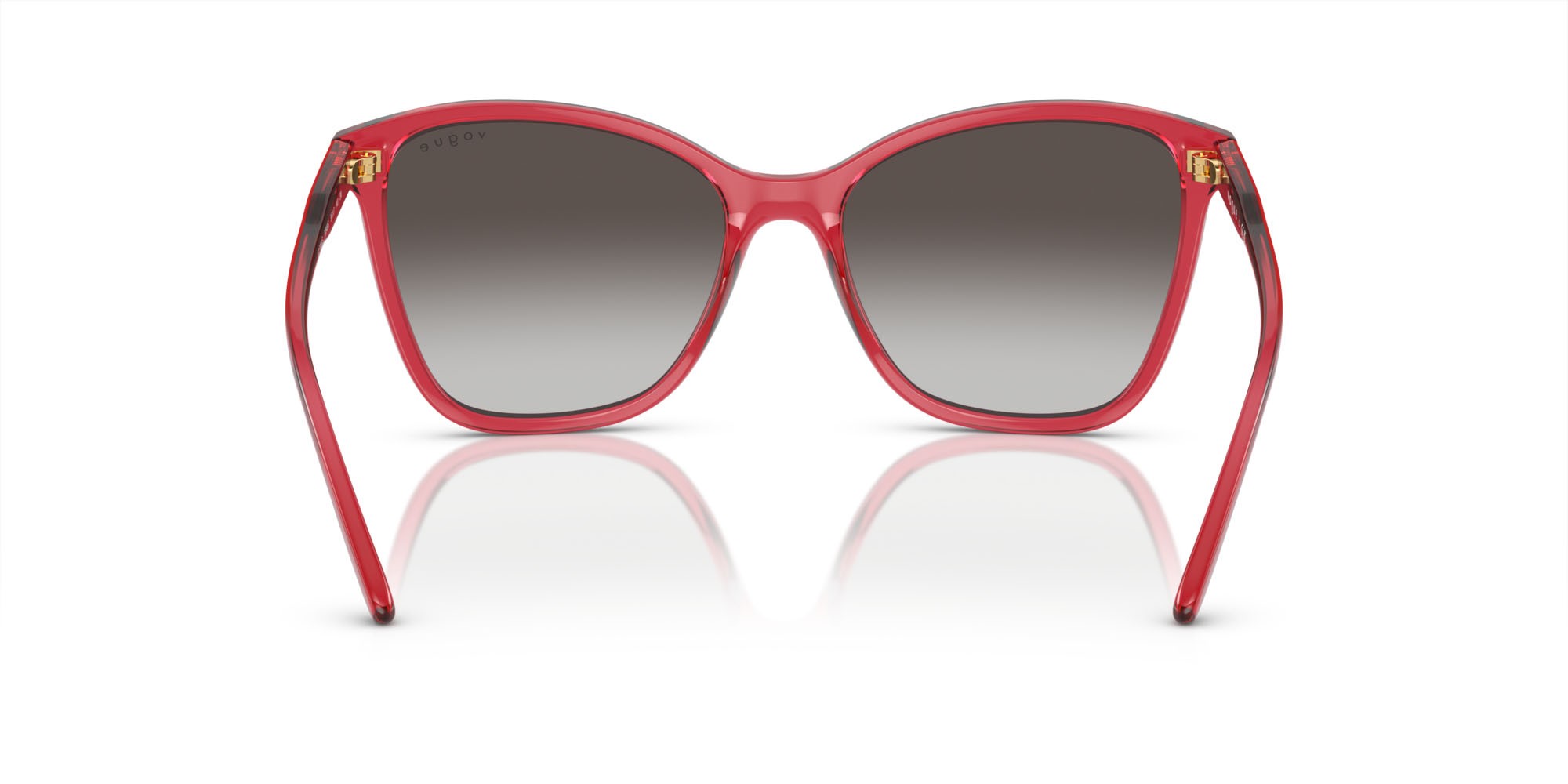 Sonnenbrillen Vogue VO 5520S (30848G) farbe rosso trasparente form schmetterling gläser sfumato grigio
