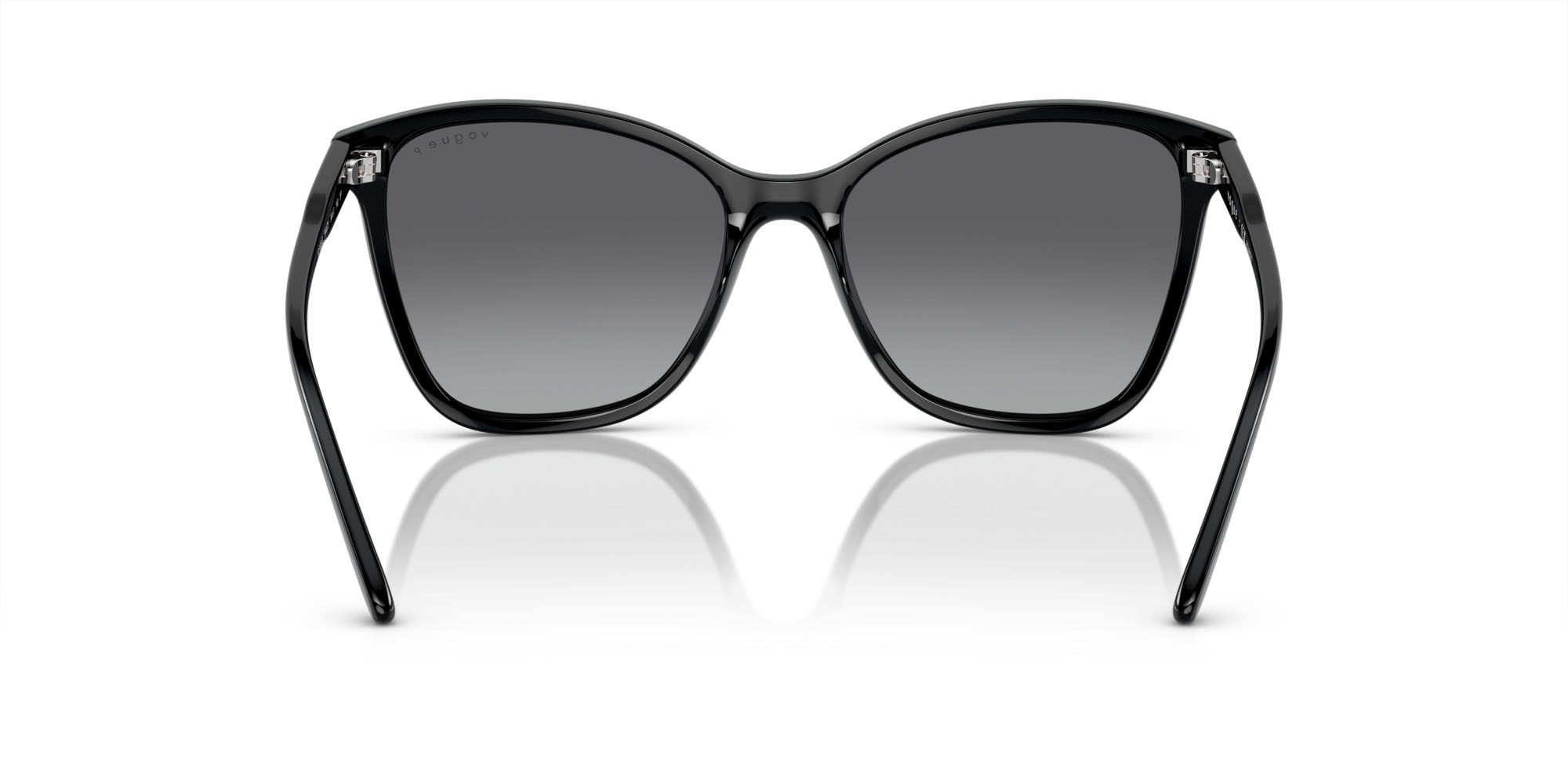 Occhiali da sole Vogue VO 5520S (W44/T3) colore nero forma farfalla lenti grigio sfumato polarizzata