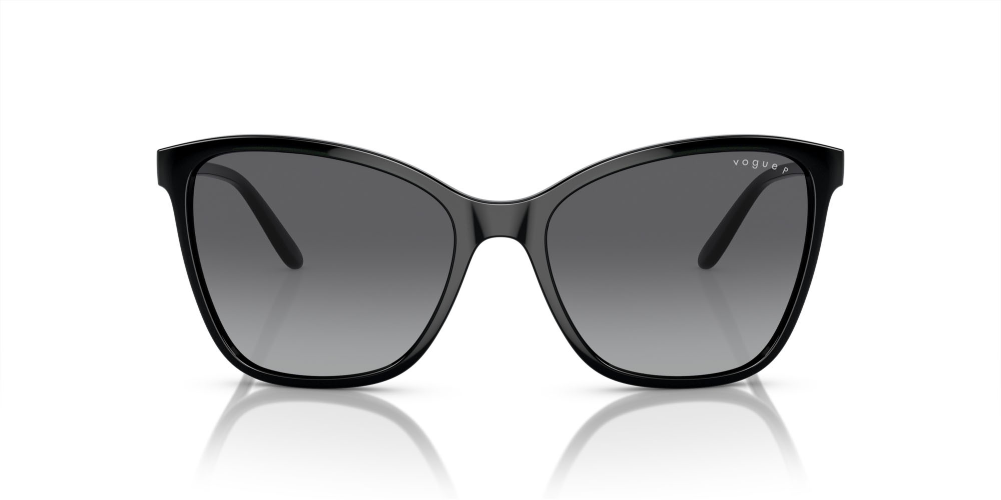 Occhiali da sole Vogue VO 5520S (W44/T3) colore nero forma farfalla lenti grigio sfumato polarizzata