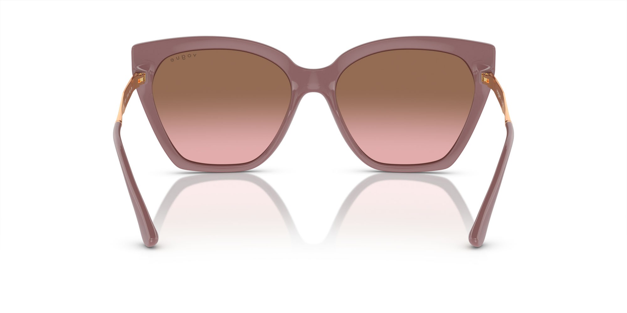 Occhiali da sole Vogue VO 5521S (310014) colore viola rosso top/rosa antico forma cat eye lenti rosa sfumato marrone