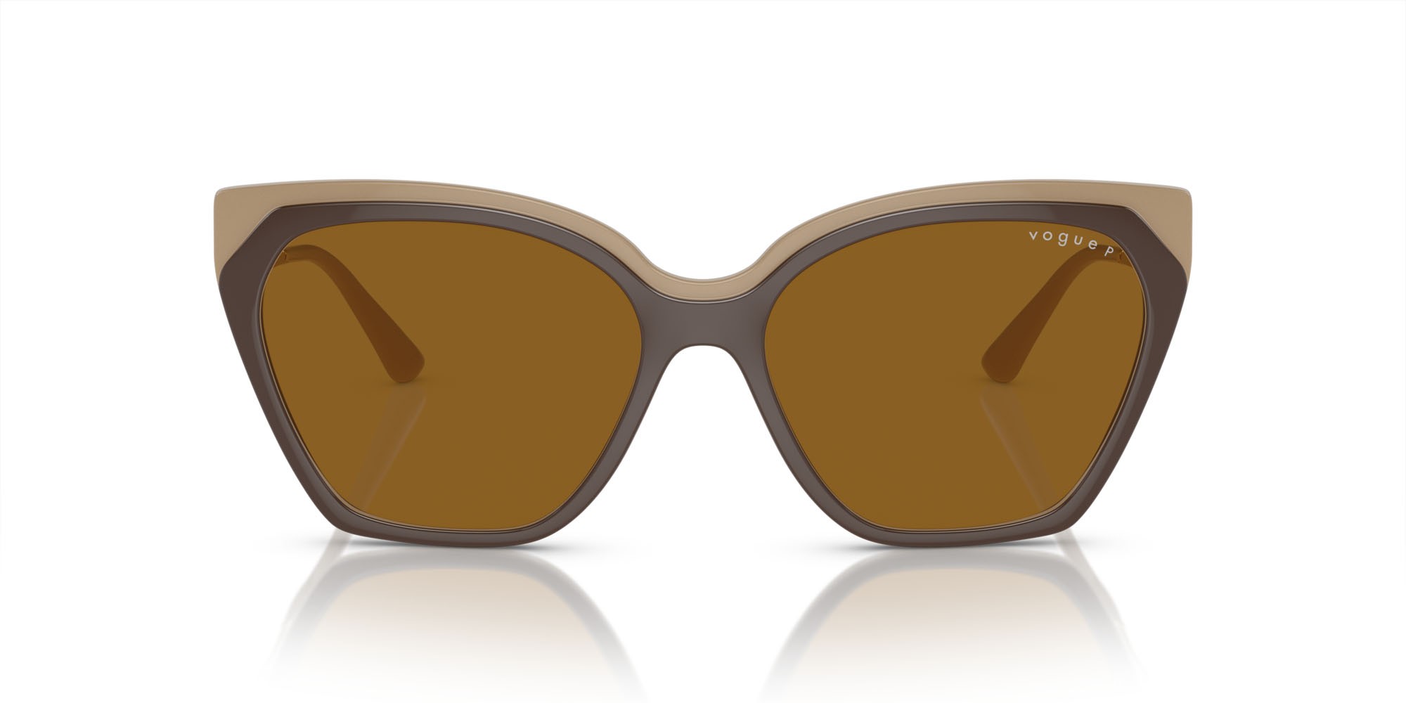 Occhiali da sole Vogue VO 5521S (310183) colore marrone top/nude forma cat eye lenti polar marrone scuro