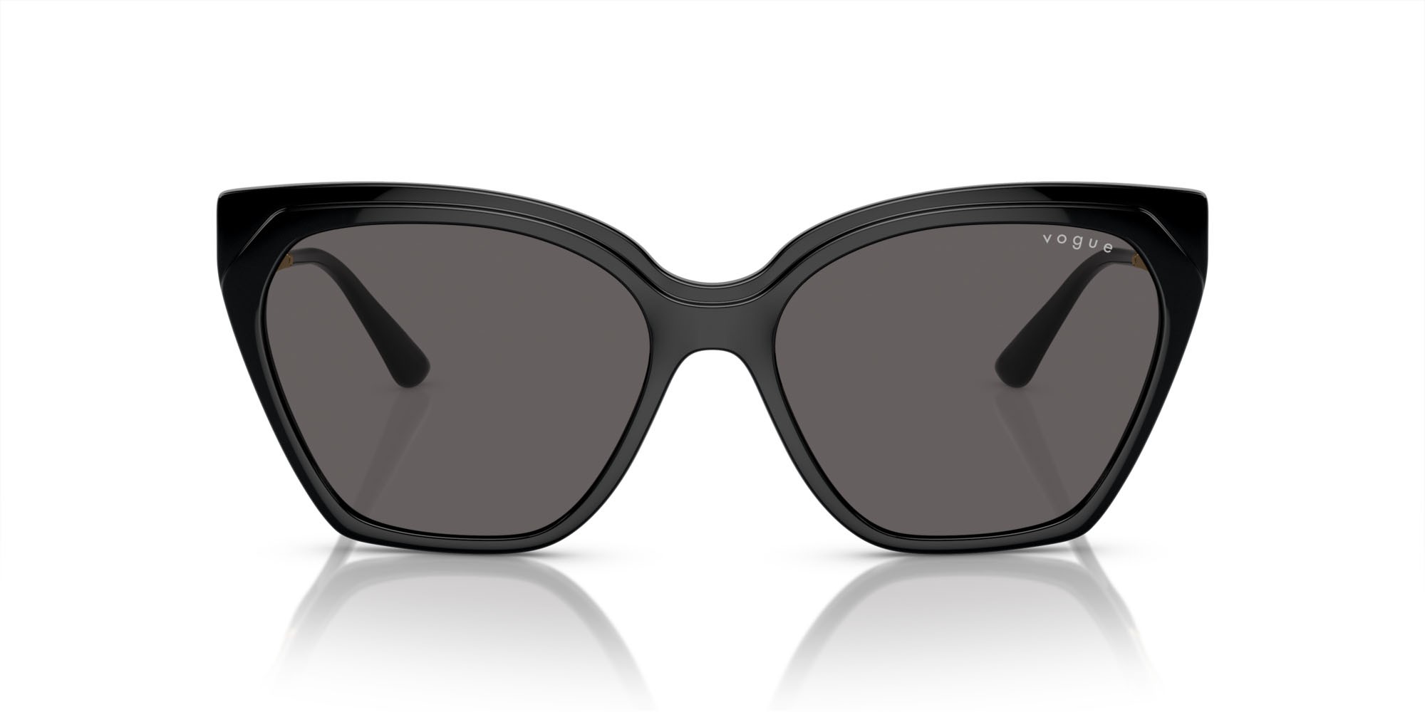 Occhiali da sole Vogue VO 5521S (W44/87) colore nero forma cat eye lenti nero/grigio fumo