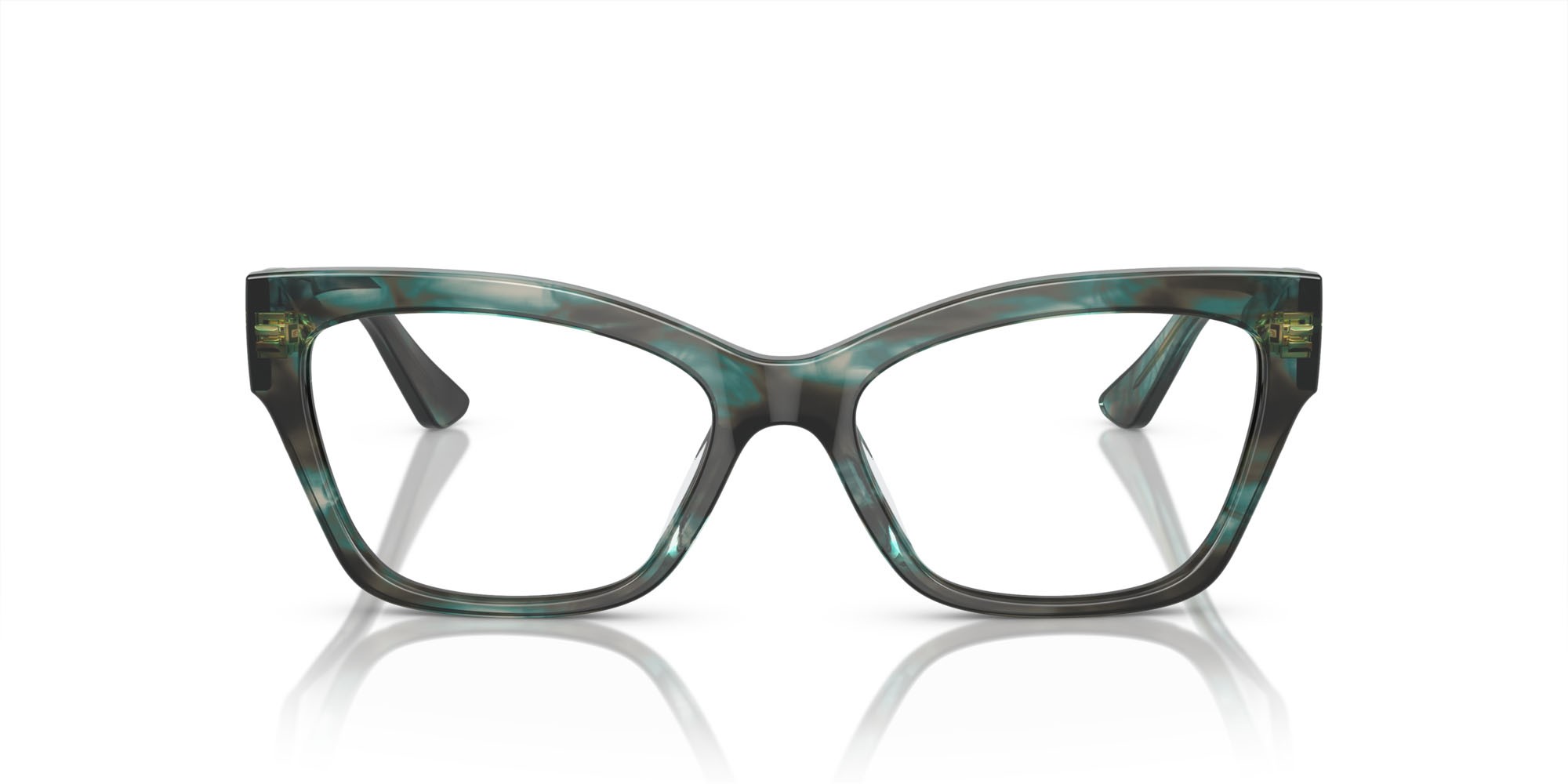 Eyeglasses Vogue VO 5523 (3088) color havana verde shape cat eye lenses lente demo