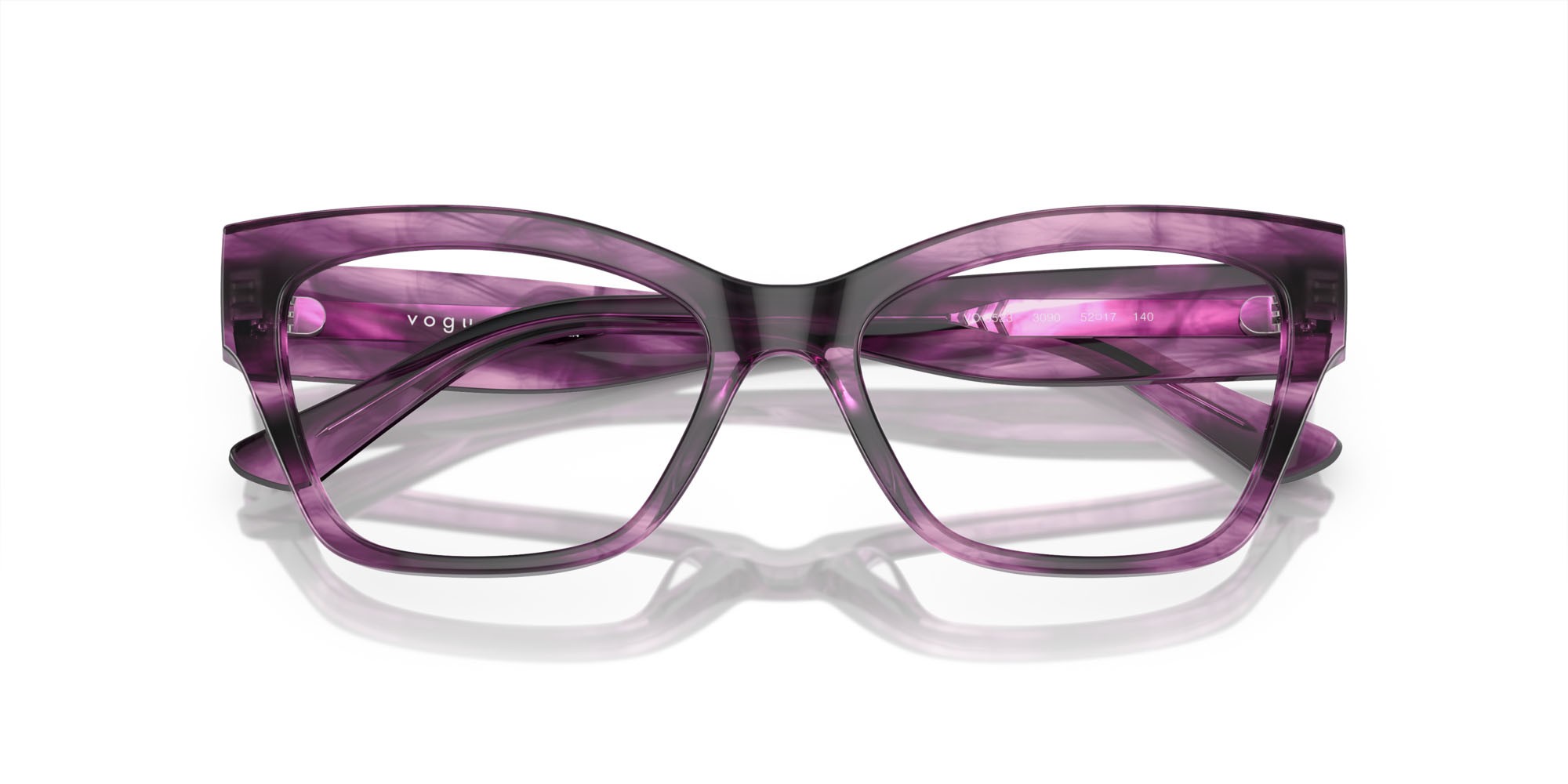 Brillen Vogue VO 5523 (3090) farbe havana viola form cat-eye gläser lente demo