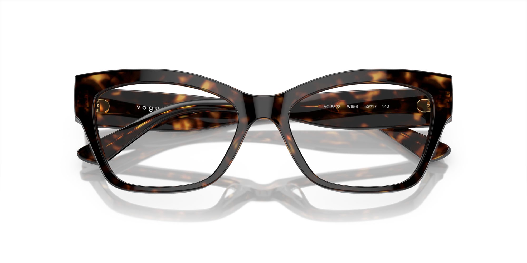 Eyeglasses Vogue VO 5523 (W656) color havana scuro shape cat eye lenses lente demo