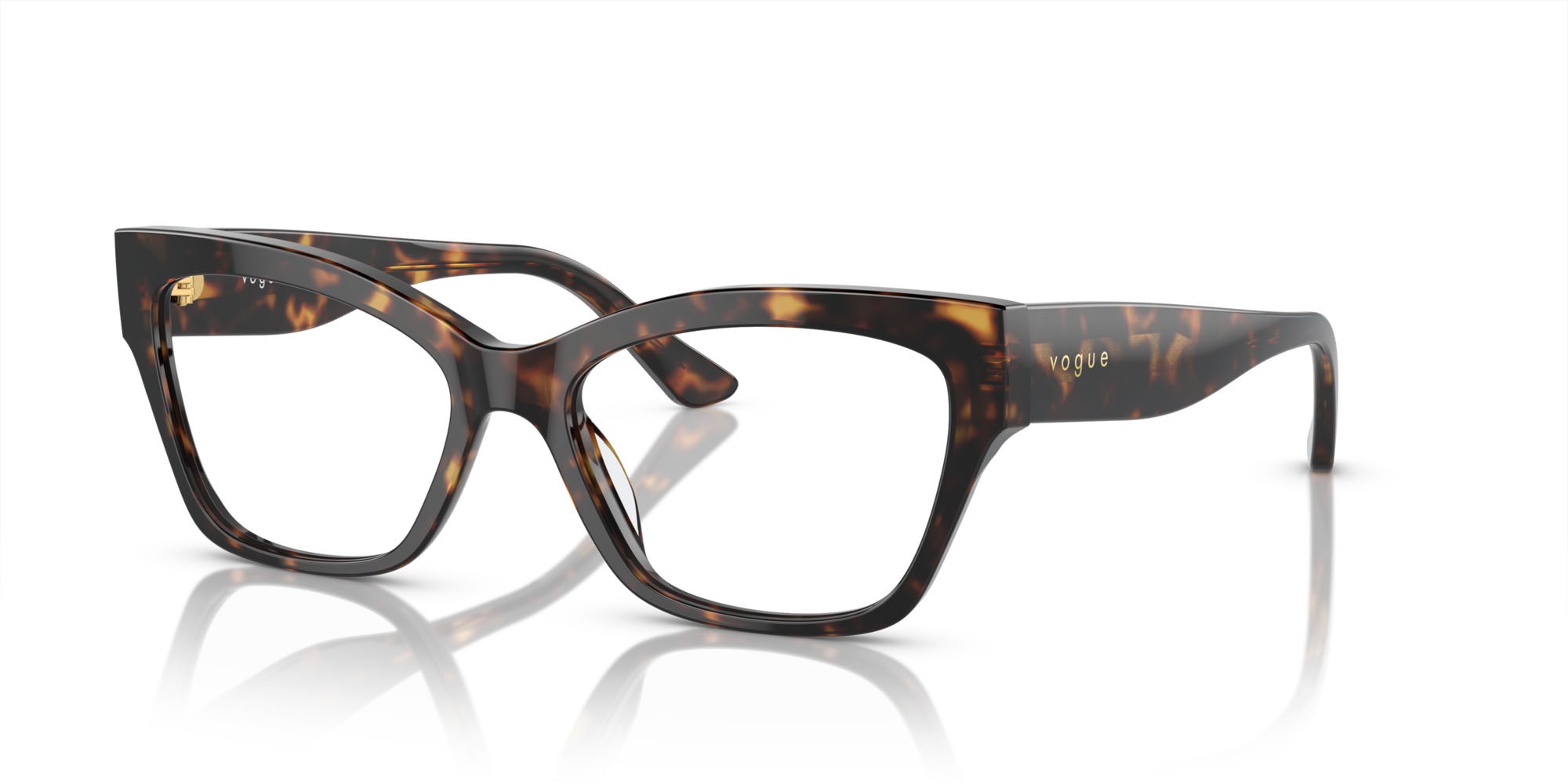 Eyeglasses Vogue VO 5523 (W656) color havana scuro shape cat eye lenses lente demo