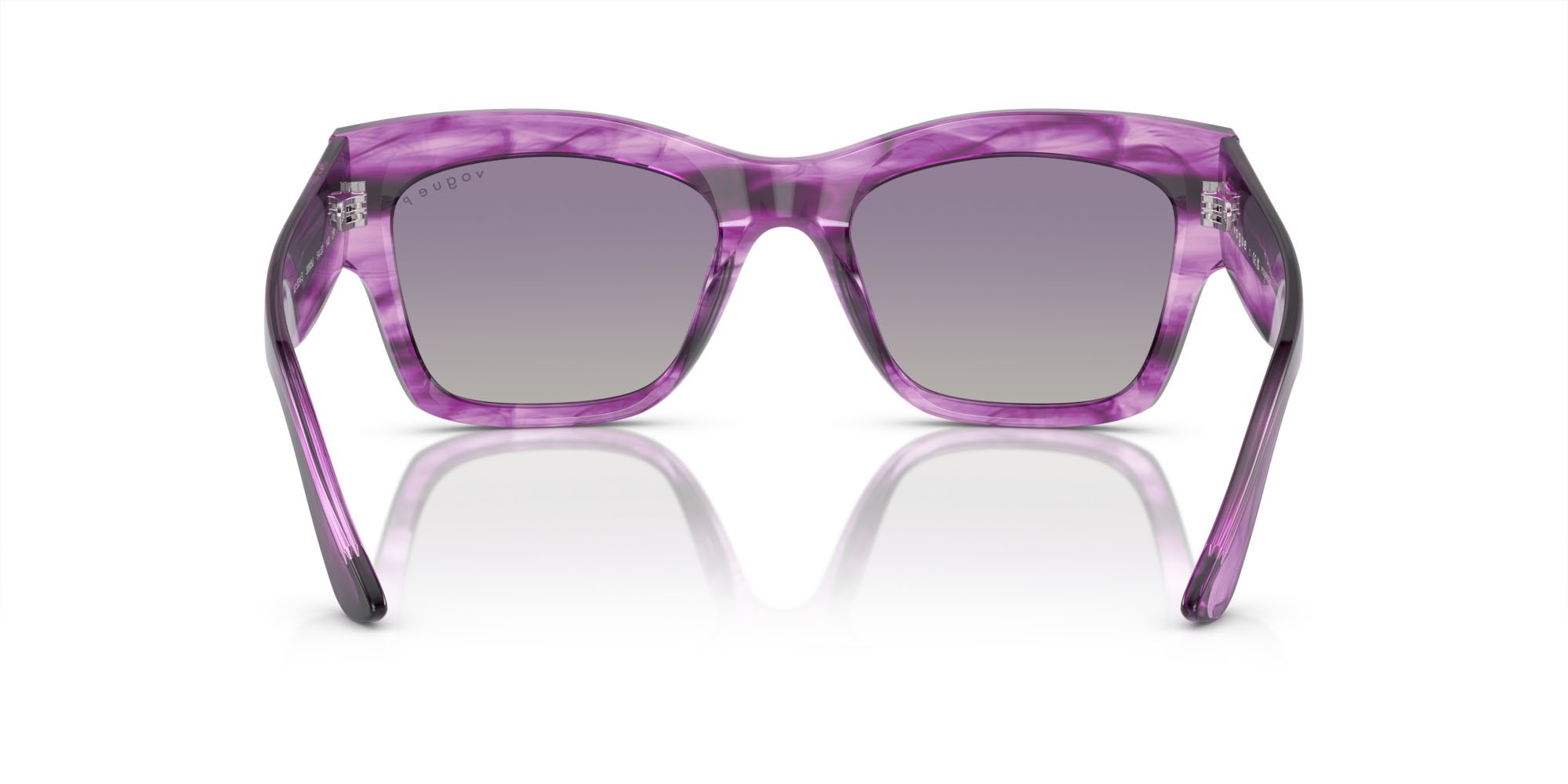 Occhiali da sole Vogue VO 5524S (30908J) colore havana viola forma quadrato lenti grigio sfumato viola polarizzata