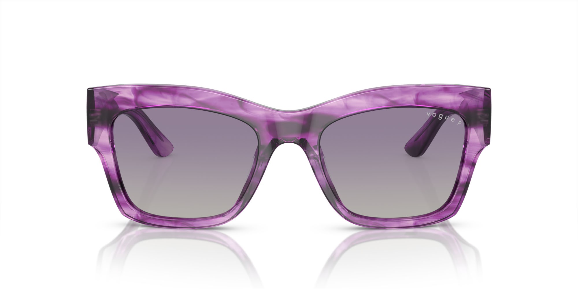 Occhiali da sole Vogue VO 5524S (30908J) colore havana viola forma quadrato lenti grigio sfumato viola polarizzata