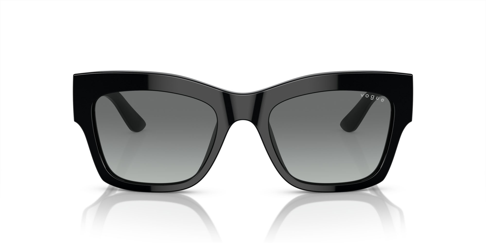 Occhiali da sole Vogue VO 5524S (W44/11) colore nero forma quadrato lenti sfumato grigio