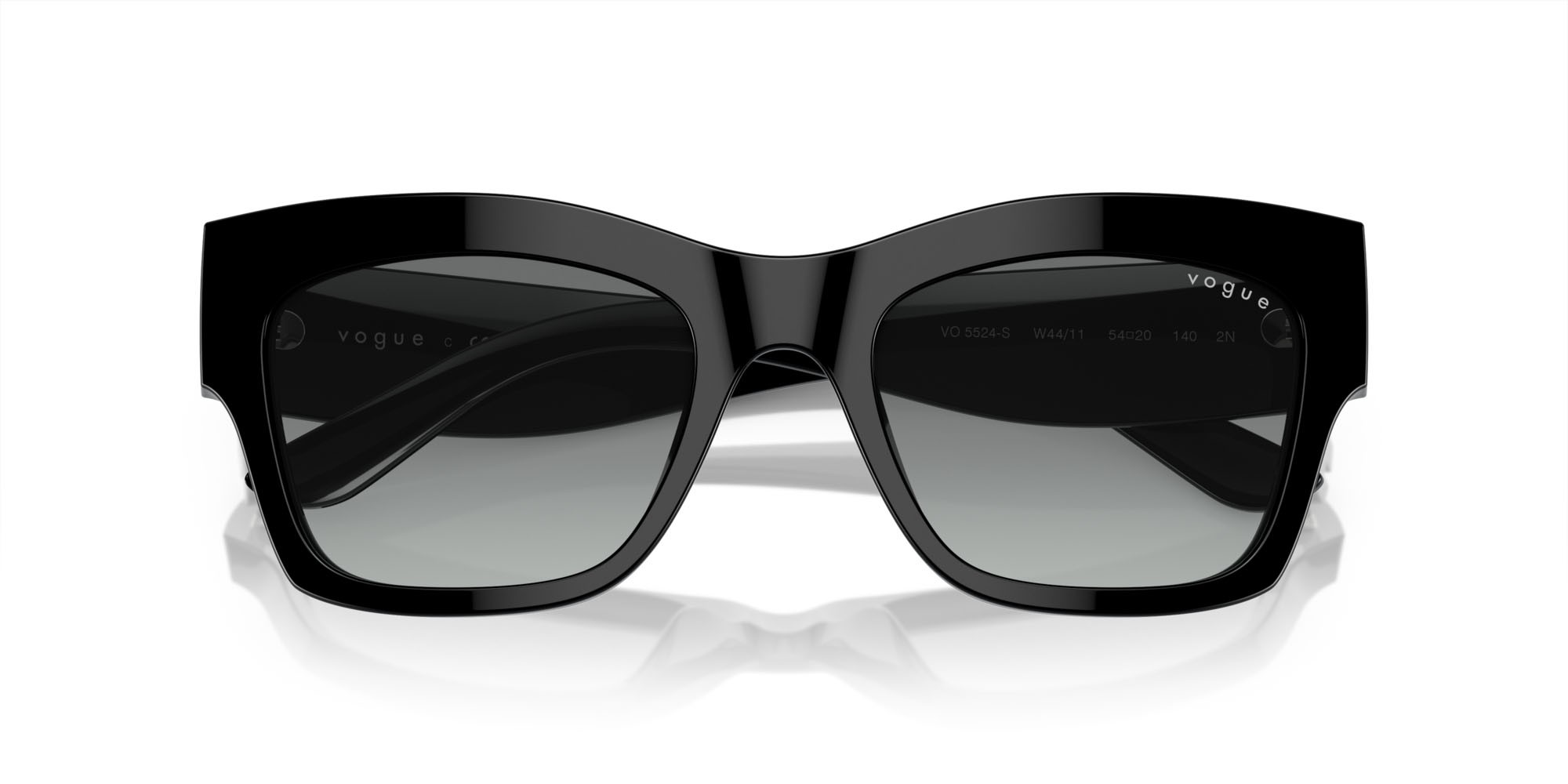 Occhiali da sole Vogue VO 5524S (W44/11) colore nero forma quadrato lenti sfumato grigio