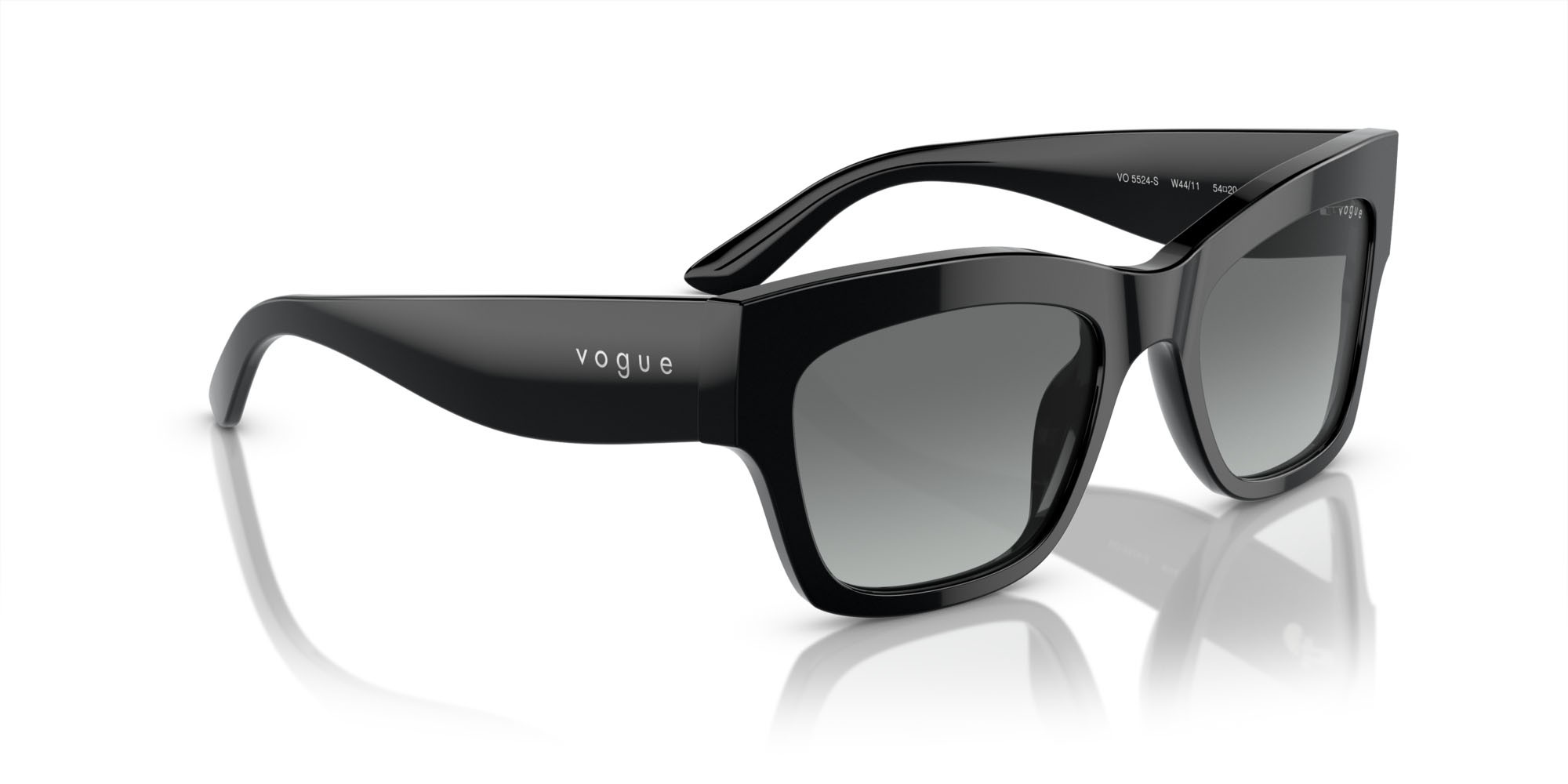 Occhiali da sole Vogue VO 5524S (W44/11) colore nero forma quadrato lenti sfumato grigio