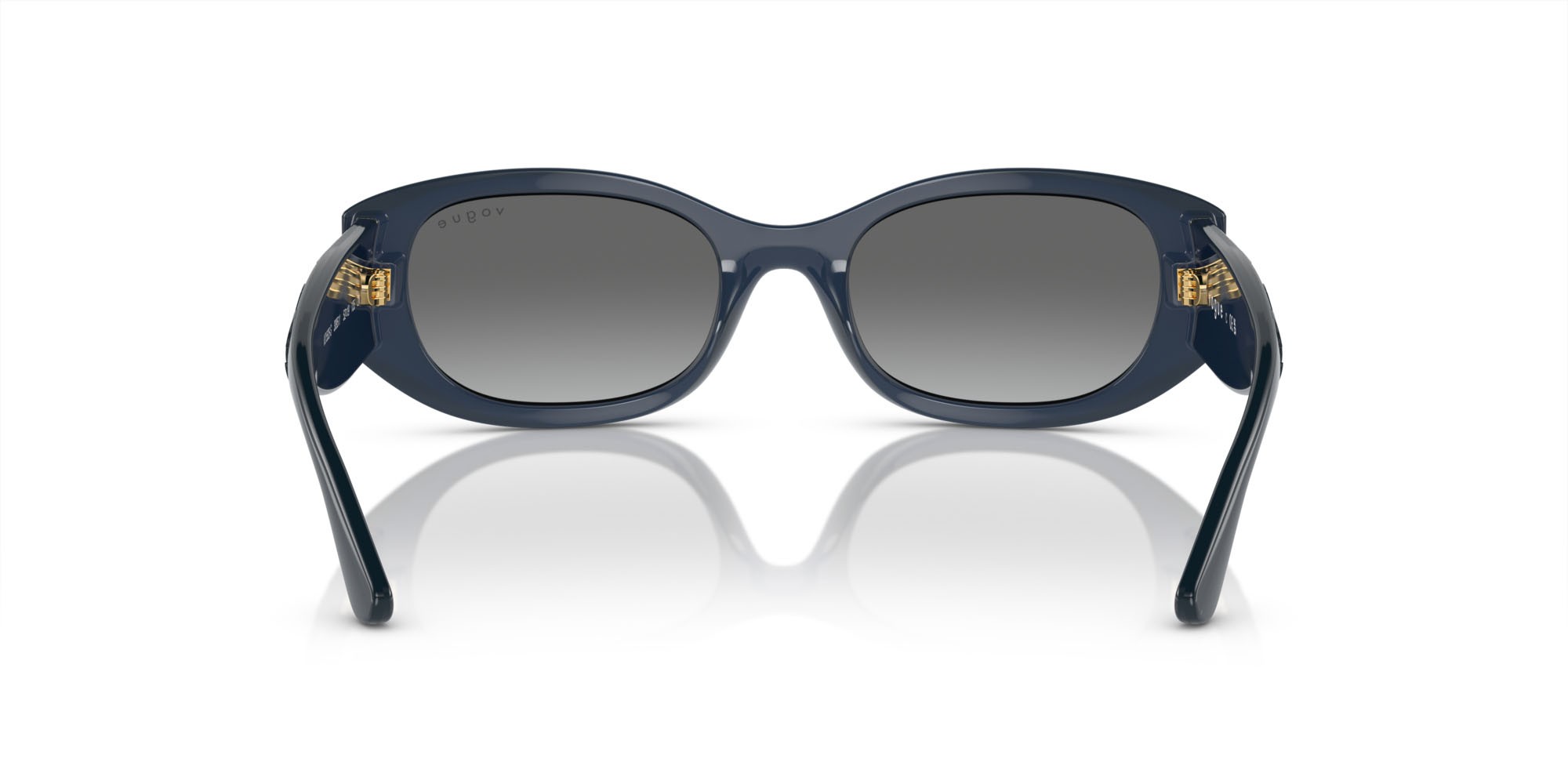 Sunglasses Vogue VO 5525S (309511) color blu scuro opalino shape square lenses grigio sfumato verde scuro