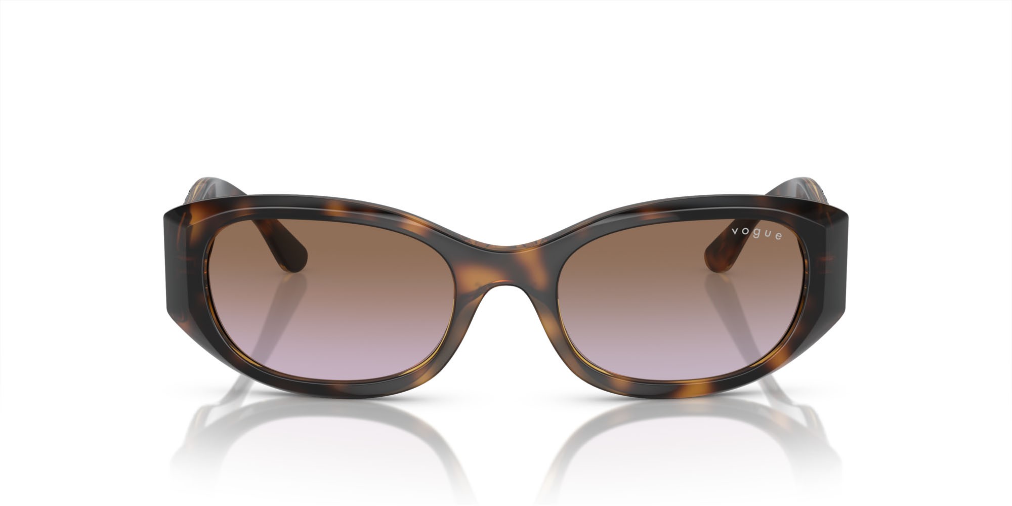 Sonnenbrillen Vogue VO 5525S (W65668) farbe havana scuro form quadratisch gläser violetto sfumato marrone
