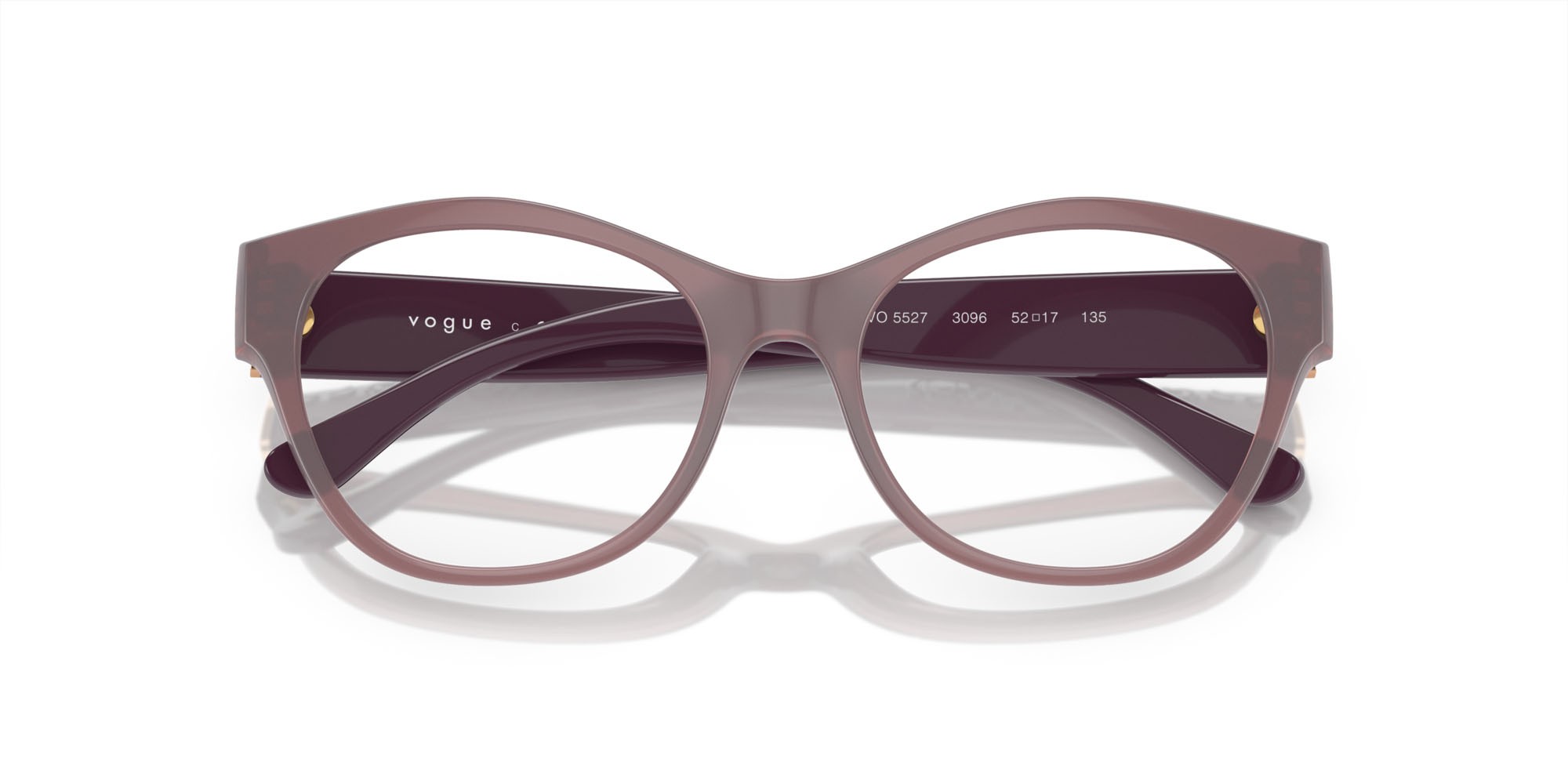 Brillen Vogue VO 5527 (3096) farbe rosa opale form unregelmäßig gläser lente demo