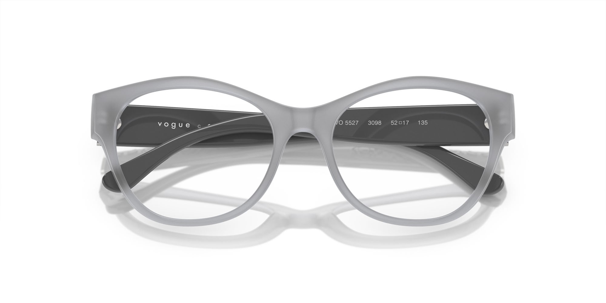 Eyeglasses Vogue VO 5527 (3098) color grigio opale shape irregular lenses lente demo