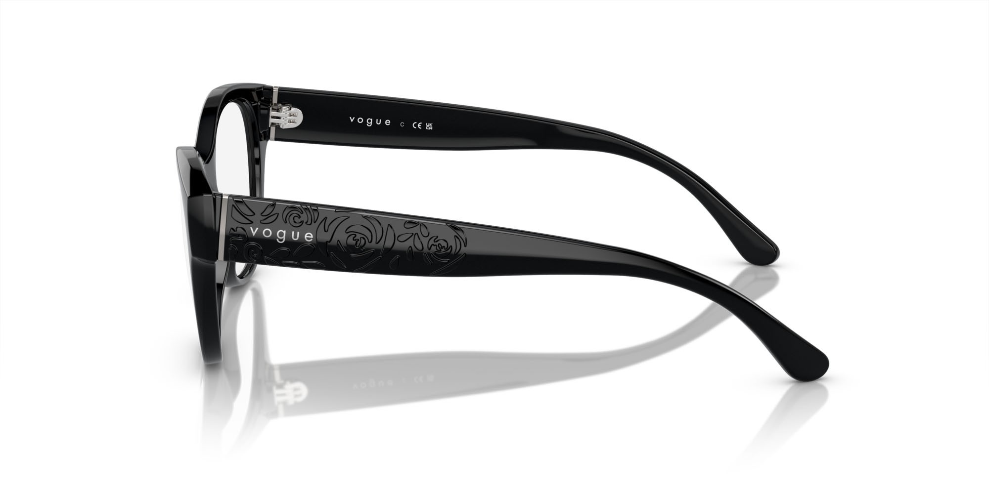 Eyeglasses Vogue VO 5527 (W44) color nero shape irregular lenses lente demo