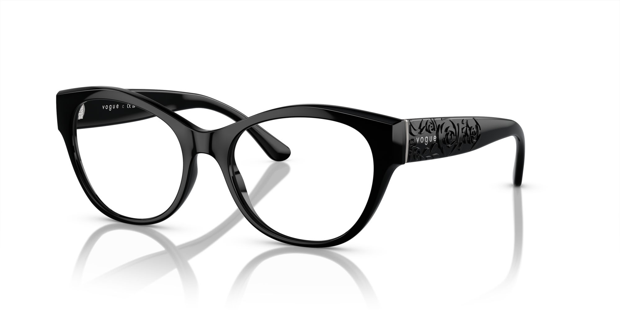 Eyeglasses Vogue VO 5527 (W44) color nero shape irregular lenses lente demo