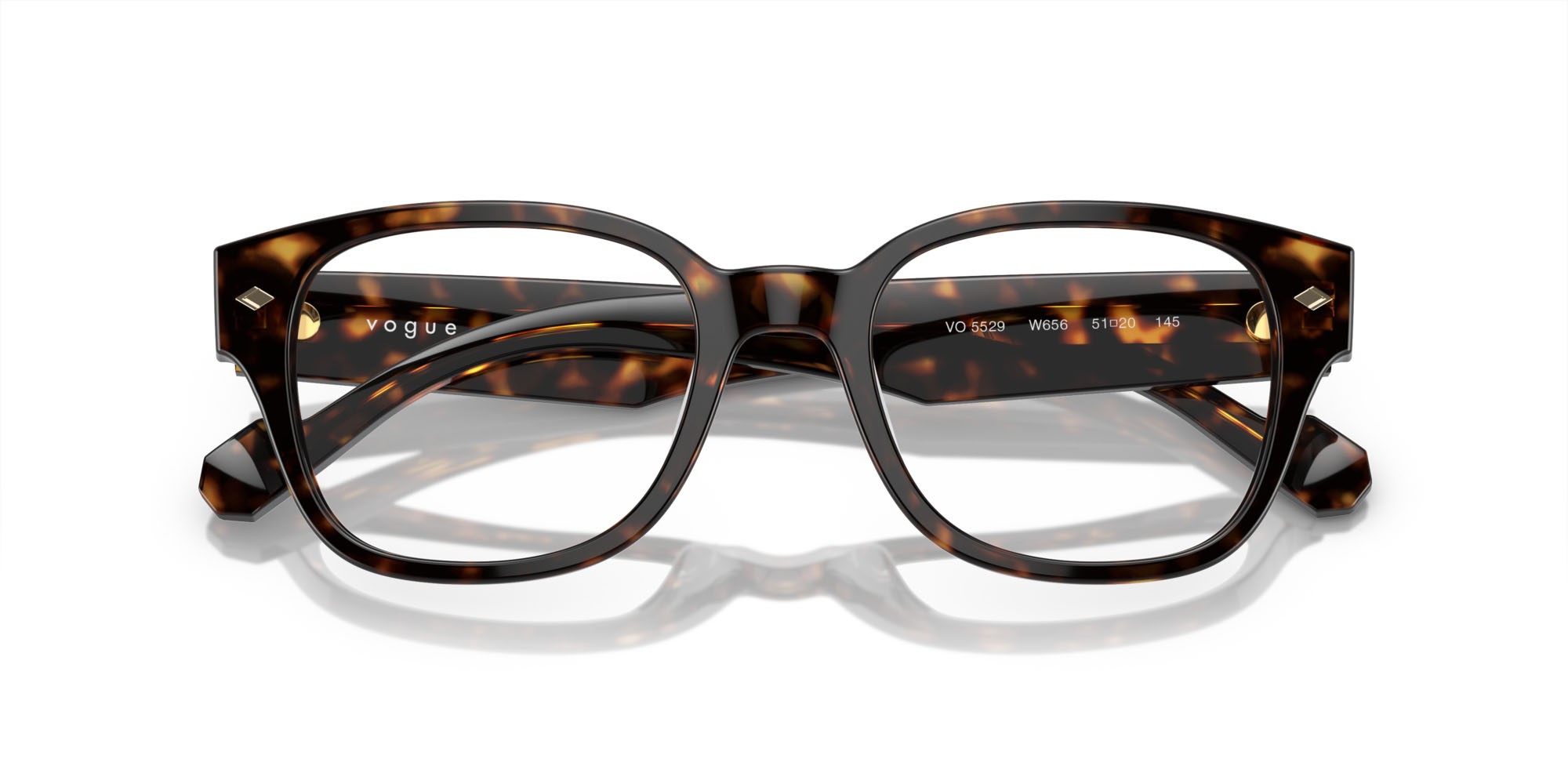 Eyeglasses Vogue VO 5529 (W656) color havana scuro shape square lenses lente demo