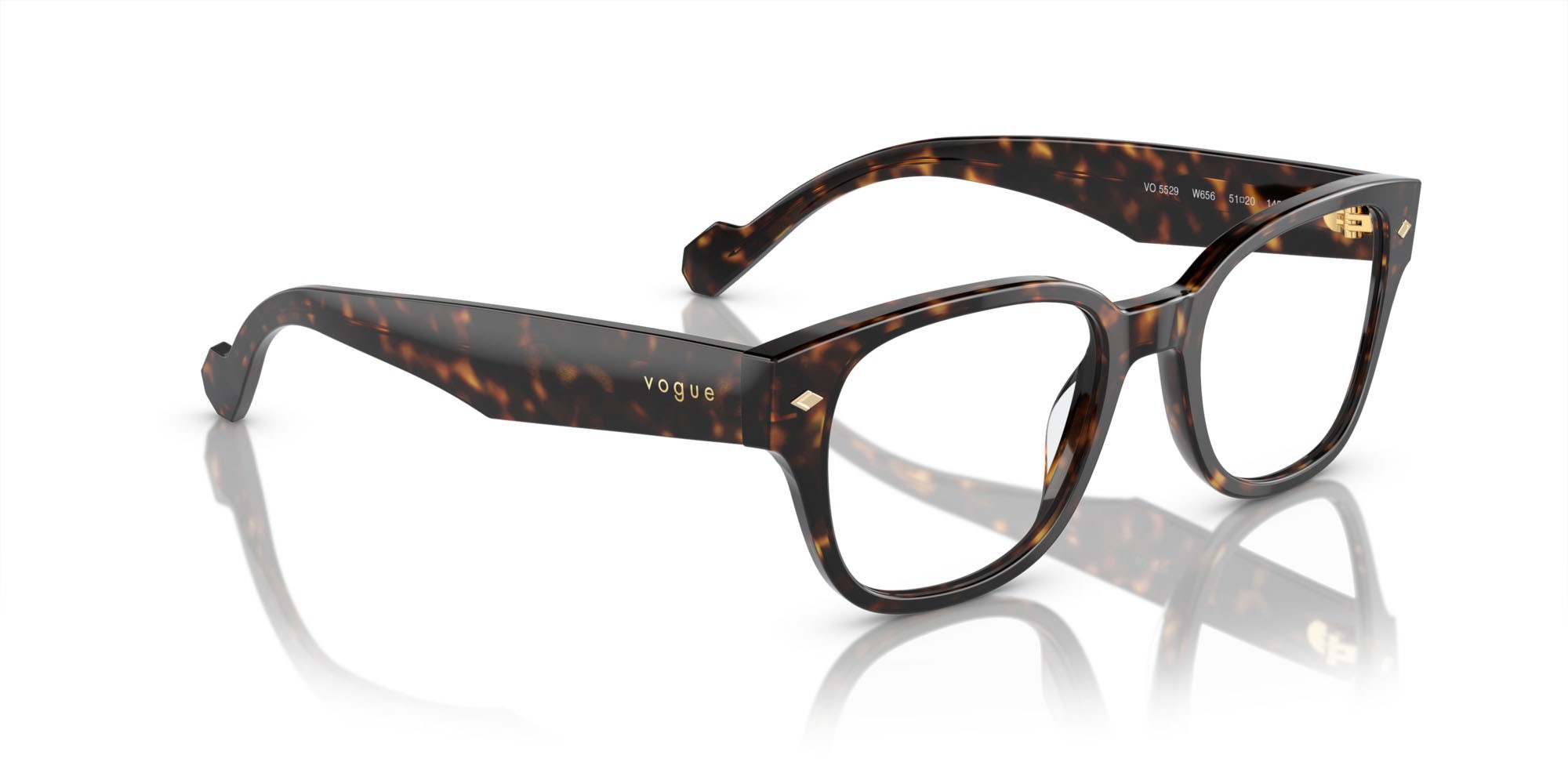 Eyeglasses Vogue VO 5529 (W656) color havana scuro shape square lenses lente demo
