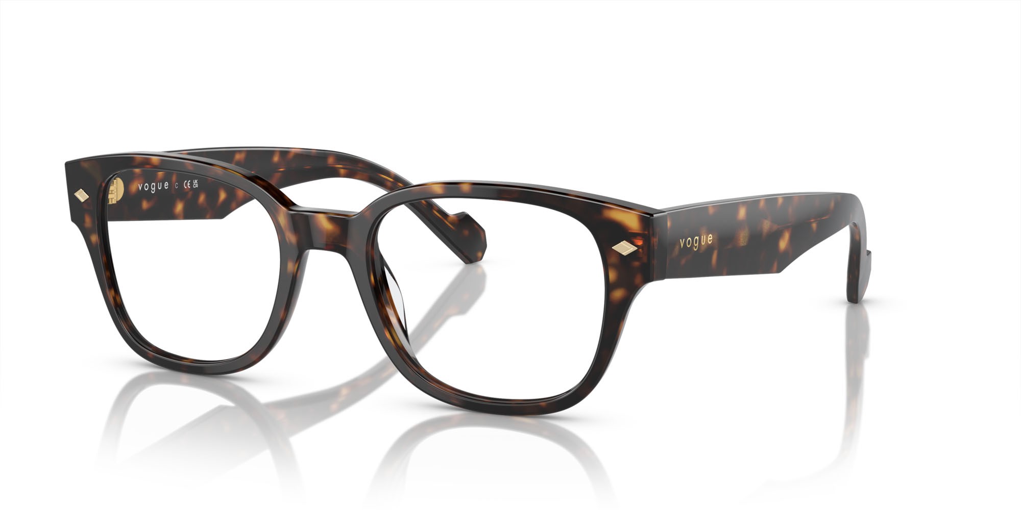Eyeglasses Vogue VO 5529 (W656) color havana scuro shape square lenses lente demo