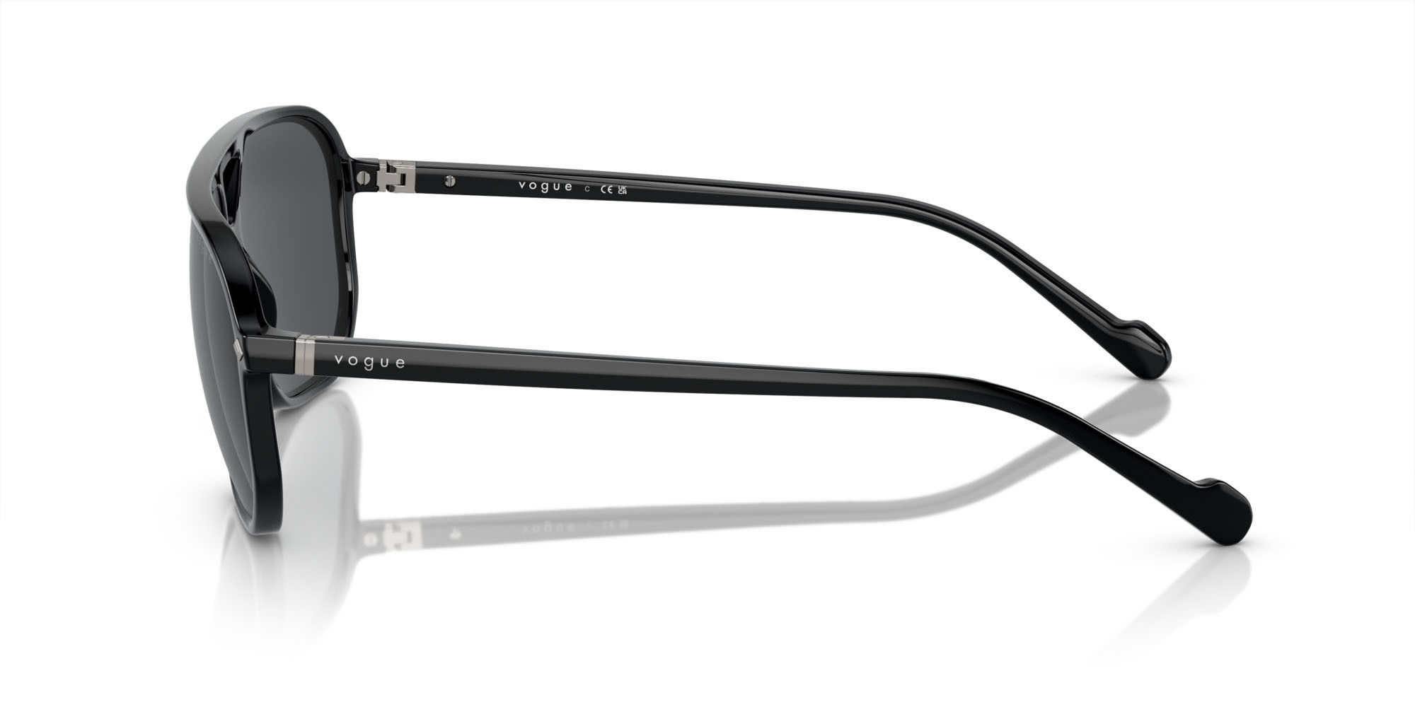 Occhiali da sole Vogue VO 5531S (W44/87) colore nero forma irregolare lenti grigio scuro