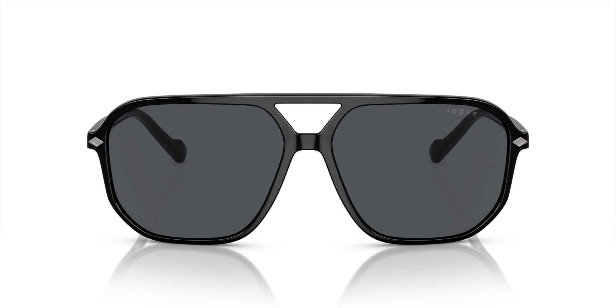 Occhiali da sole Vogue VO 5531S (W44/87) colore nero forma irregolare lenti grigio scuro