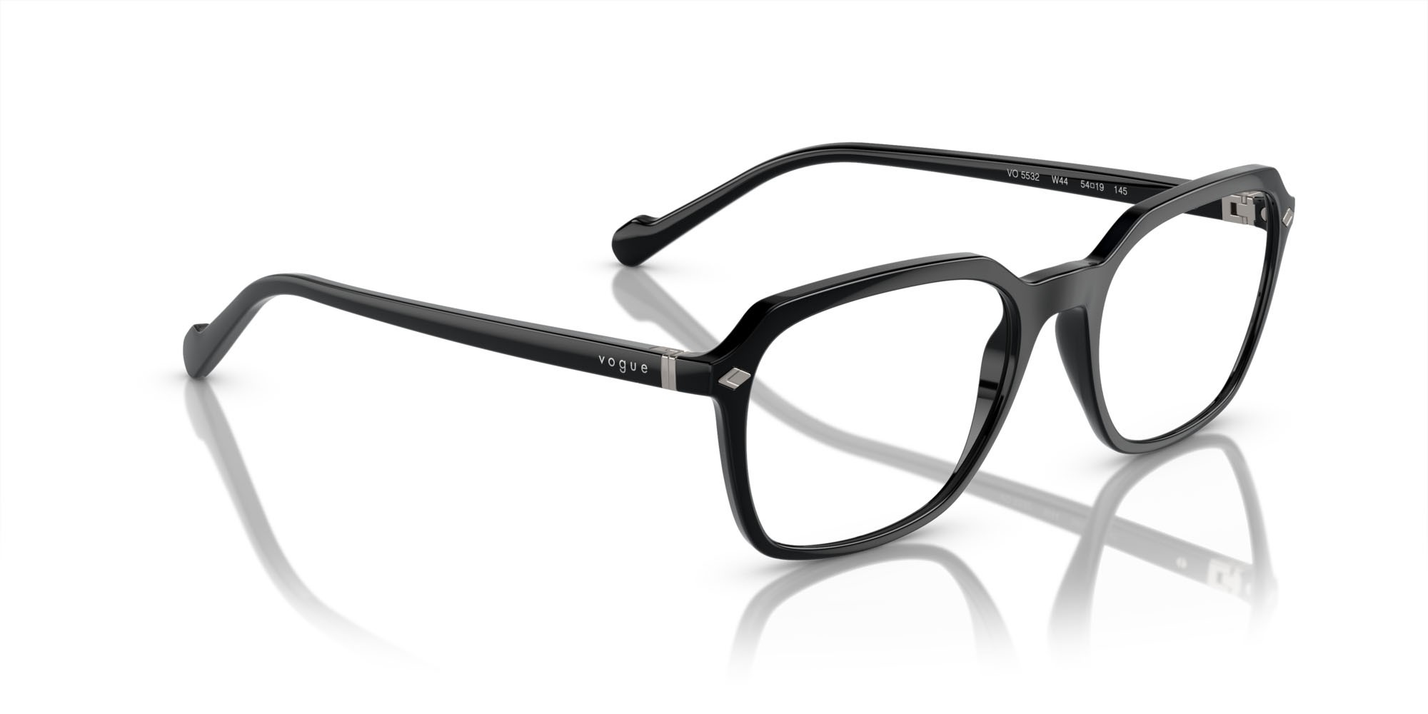 Brillen Vogue VO 5532 (W44) farbe nero form quadratisch gläser lente demo