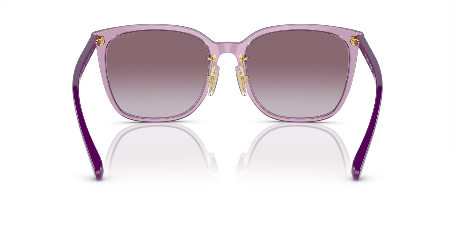 Sunglasses Vogue VO 5537SD (29228H) color viola trasparente shape square lenses sfumato viola
