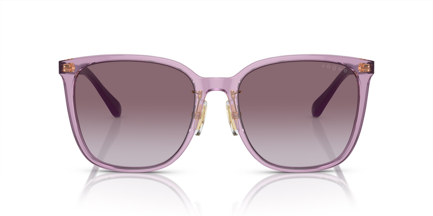 Sunglasses Vogue VO 5537SD (29228H) color viola trasparente shape square lenses sfumato viola