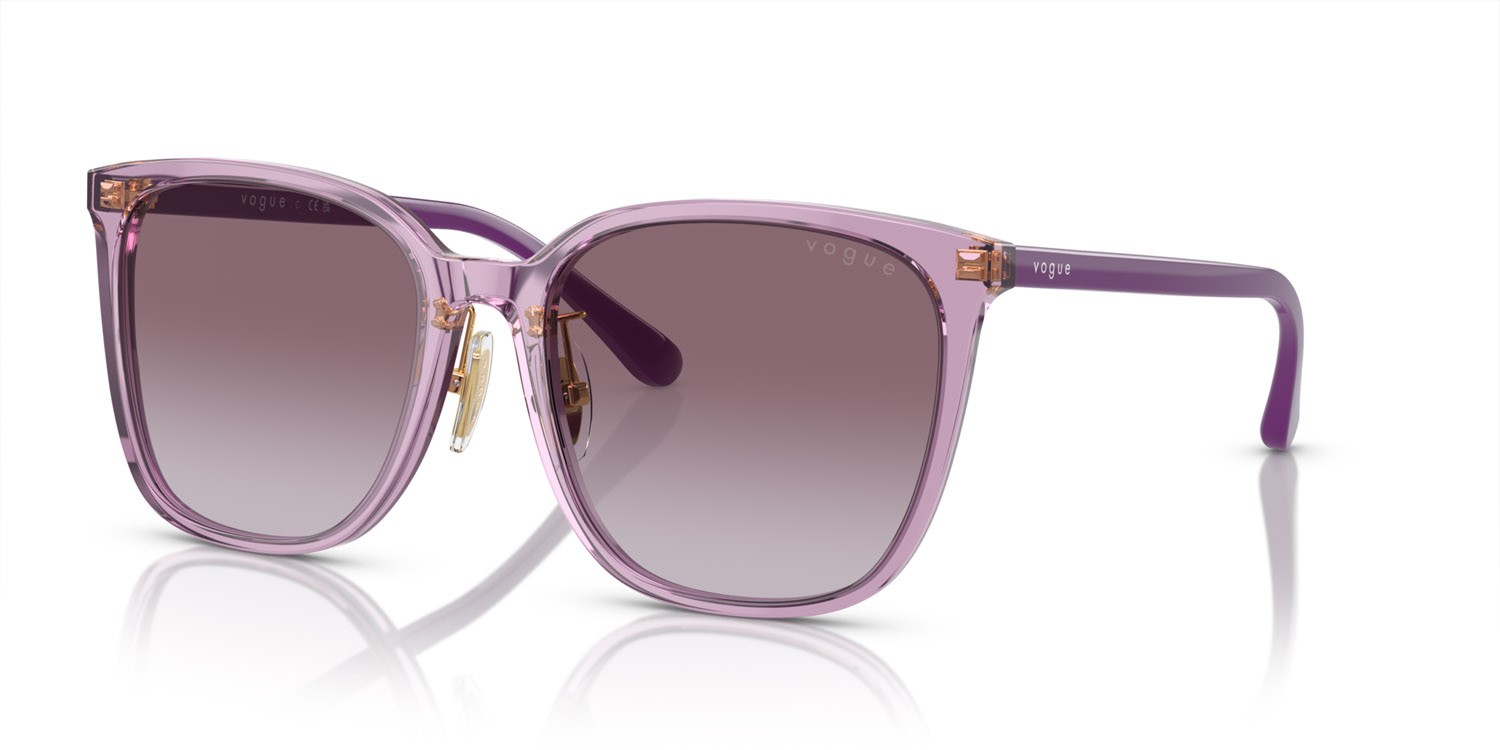 Sunglasses Vogue VO 5537SD (29228H) color viola trasparente shape square lenses sfumato viola