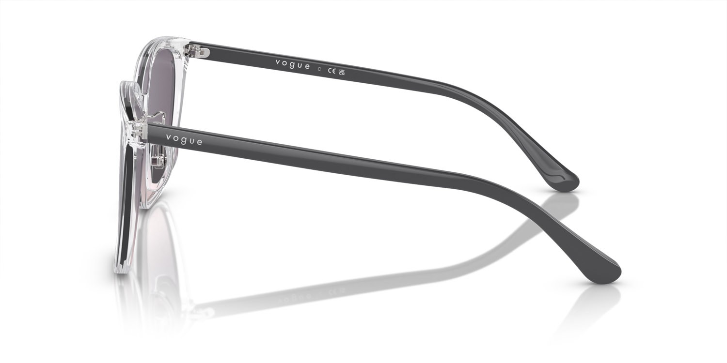 Sunglasses Vogue VO 5537SD (W74536) color trasparente shape square lenses rosa sfumato viola scuro