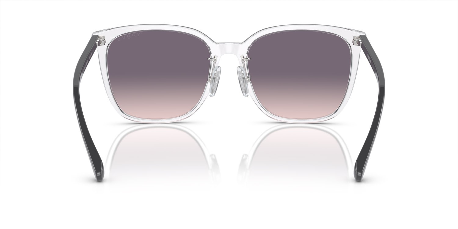 Sunglasses Vogue VO 5537SD (W74536) color trasparente shape square lenses rosa sfumato viola scuro