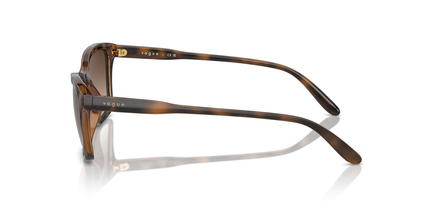 Occhiali da sole Vogue VO 5551S (238613) colore top havana/marrone chiaro forma quadrato lenti marrone sfumato